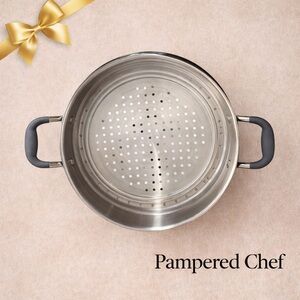 Pampered Chef 12” Stainless Steel Steamer Insert